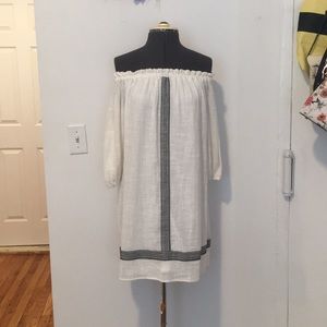 Cotton off the shoulder white dress